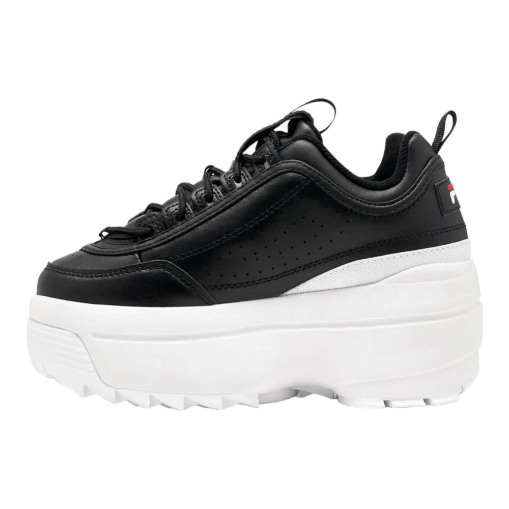 FILA Disruptor II Premium Platform Sneakers Black White sz 6.5 Chunky Shoes NEW - Picture 12 of 16